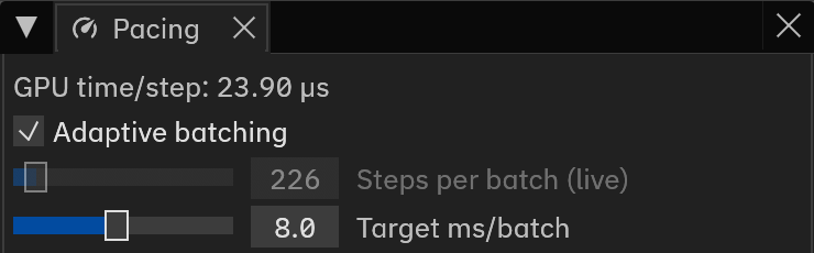 Pacing for a GPU model